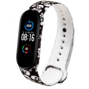 Pulseira Mi Band 5 Estampado Caveira