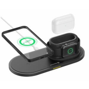 Carregador Wireless Swissten 3 em 1 Preto