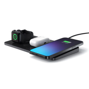 Base de Carregamento Satechi Trio Wireless Qi Preta