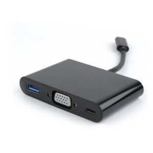 Hub Gembird USB-C para carregamento + VGA + USB3