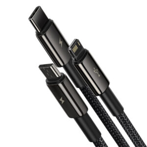 Cabo USB-A 2.0 Macho p/ Lightning/USB-C/MicroUSB 3.5A BASEUS