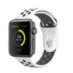 Bracelete esportiva Swissten para Apple Watch 42-49mm (Prata/Preto)