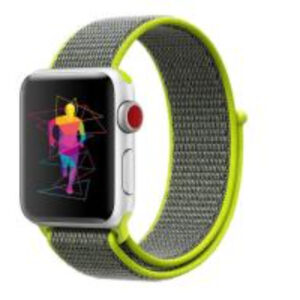Bracelete Nylon Velcro Swissten para Apple Watch 38-41mm (Verde brilhante)