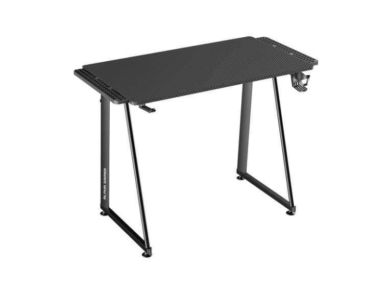 Mesa Secretária Gaming Alpha Gamer Auri Gaming Station Preta