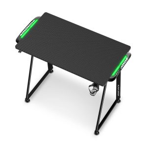 Mesa Secretária Gaming Alpha Gamer Auri RGB Gaming Station Preta