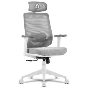 Cadeira de Escritório Ergonómica Alpha Gamer Stella Branca/Cinza