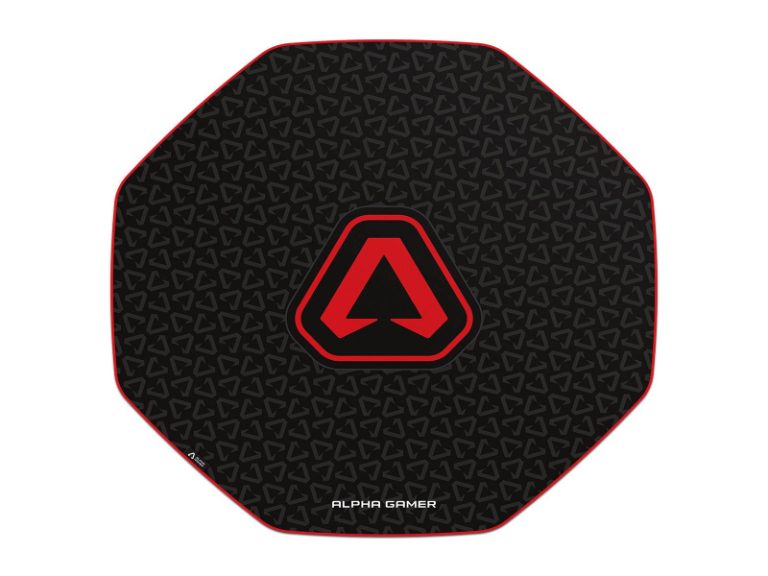 Tapete de Cadeira Alpha Gamer Octan Icon Preto/Vermelho