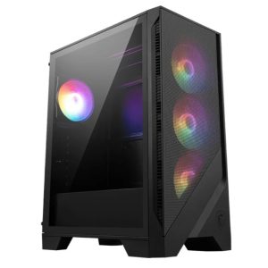 Caixa PC MSI MAG FORGE 121A AIRFLOW ARGB Semi Torre ATX Vidro Temperado USB 3.0 Preta