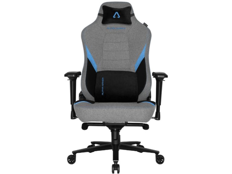 Cadeira Gaming Alpha Gamer Phenix Fabric Preta/Cinza/Azul