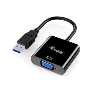 Adaptador Gráfico Equip USB 3.0 para VGA (HD15) | Preto