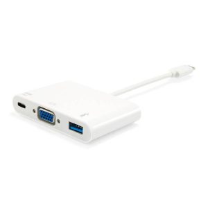 Adaptador Equip USB C para VGA F/F 15cm Branco