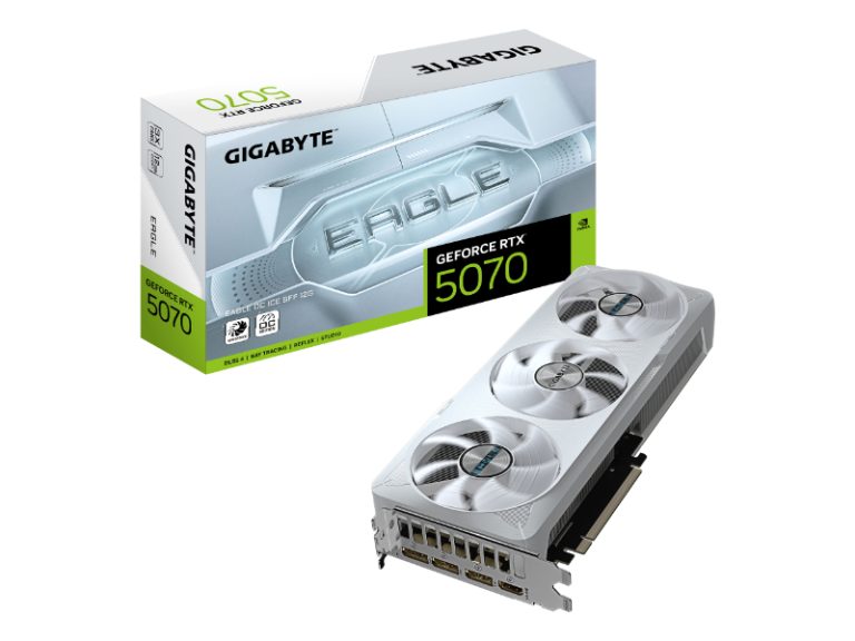 Placa Gráfica Gigabyte GeForce RTX 5070 EAGLE OC ICE SFF 12GB DLSS4