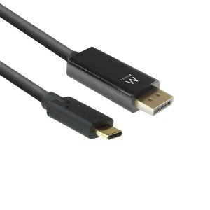 Cabo Conversão Ewent EW9826 USB-C para DisplayPort 4K/60Hz 2m Preto