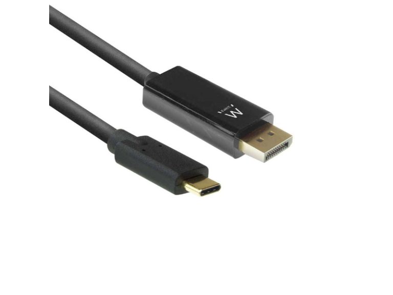 Cabo Conversão Ewent EW9826 USB-C para DisplayPort 4K/60Hz 2m Preto