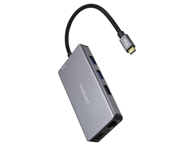 Docking Station Nanocable Tipo-C Multiporta 9 em 1 100W Cinza