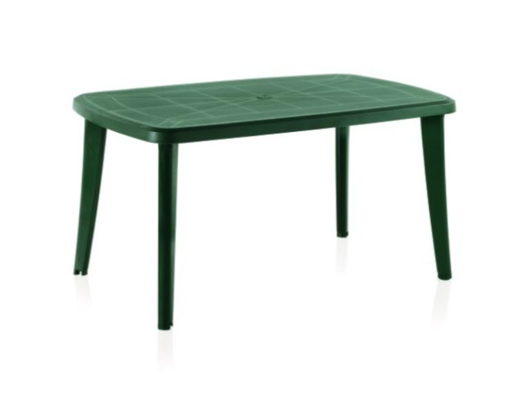 Mesa de Plástico Retangular Tonelle Verde 140X80X73cm