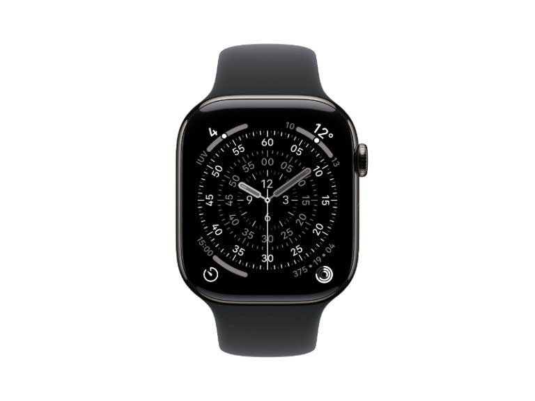 Apple Watch Series 11 GPS + Cellular 42mm Titânio Ardósia c/ Bracelete Desportiva Preta - S/M