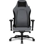 Cadeira Gaming Alpha Gamer Alegra V2 PU Leather CinzaPreta