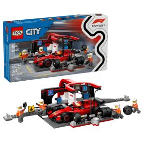 LEGO City: Boxe de F1® e Equipa da Boxe com Carro da Ferrari | Idades 6+ | 322 Peças | Item 60443
