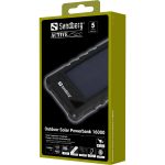 powerbank solar outdoor sandberg 16000mah ip67 caixa