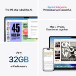 Apple MacBook Air 15.3 M5 CPU 10-core, GPU 10-core SSD 512GB 16GB RAM Prateado